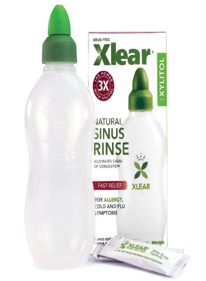 Xlear Nasal Rinse System with Xylitol, Natural Saline Neti Pot Sinus Rinse with Xylitol, Fast Sinus Pressure and Congestion Relief, 1 Rinse Bottle - Image 3